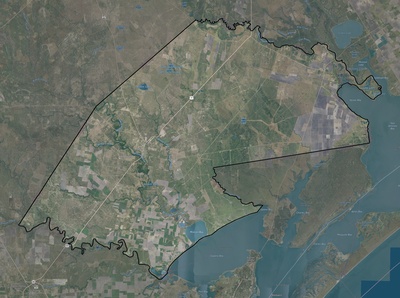 Refugio County TX USGS imagery and topo map