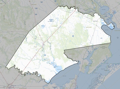 Refugio County TX USGS topo map