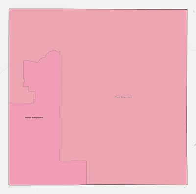 Roberts County TX school district boundaries map
