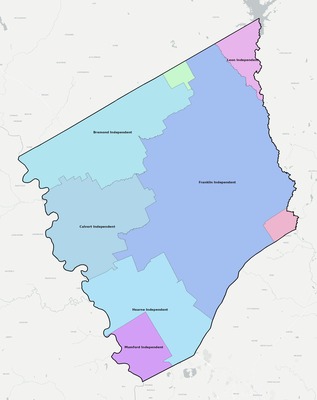 Robertson County TX school district boundaries map