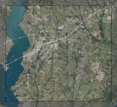 Rockwall County TX USGS imagery and topo map