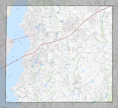 Rockwall County TX USGS topo map