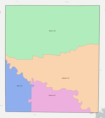 Runnels County TX townships and subdivisions map