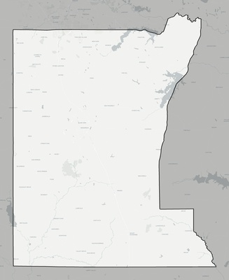 Rusk County TX county basemap context