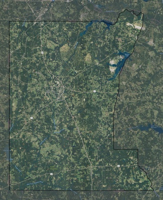 Rusk County TX USGS imagery and topo map
