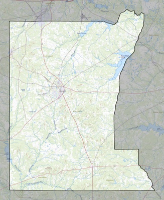 Rusk County TX USGS topo map