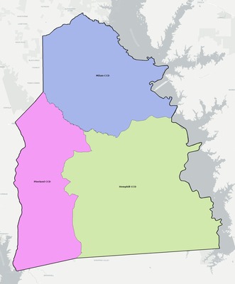Sabine County TX townships and subdivisions map