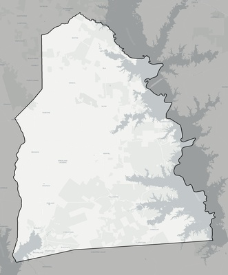 Sabine County TX county basemap context