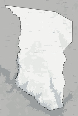San Augustine County TX county basemap context