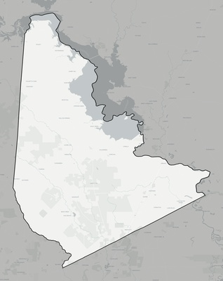 San Jacinto County TX county basemap context