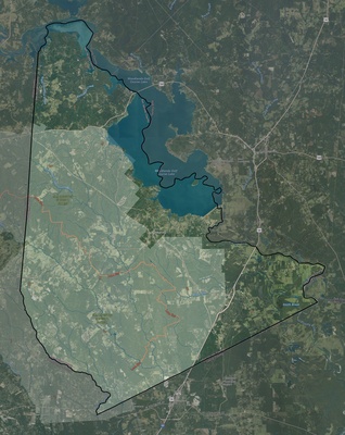 San Jacinto County TX USGS imagery and topo map