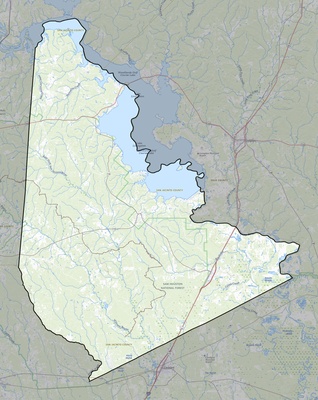 San Jacinto County TX USGS topo map