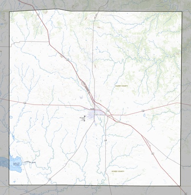 Scurry County TX USGS topo map