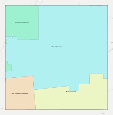 Shackelford County TX school district boundaries map