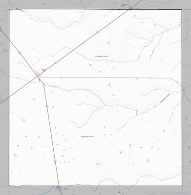 Sherman County TX USGS topo map