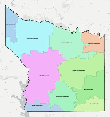 Smith County TX school district boundaries map