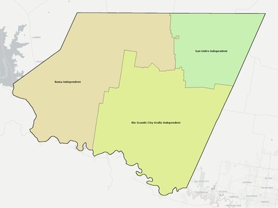 Starr County TX school district boundaries map