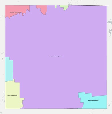 Stephens County TX school district boundaries map