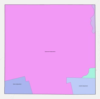 Stonewall County TX school district boundaries map
