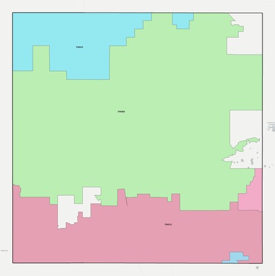 Swisher County TX ZIP code boundaries map