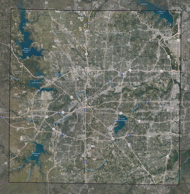Tarrant County TX USGS imagery and topo map