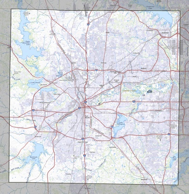 Tarrant County TX USGS topo map