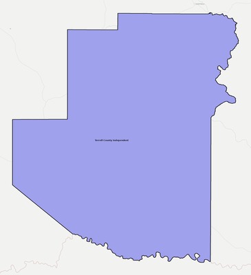 Terrell County TX school district boundaries map