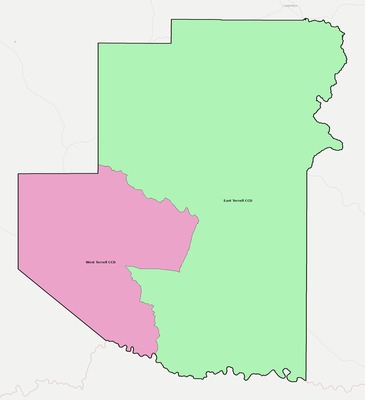 Terrell County TX townships and subdivisions map