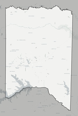 Titus County TX county basemap context