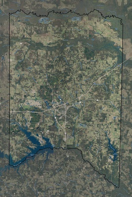 Titus County TX USGS imagery and topo map