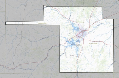 Tom Green County TX USGS topo map
