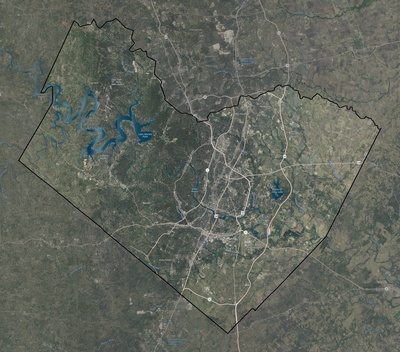 Travis County TX USGS imagery and topo map