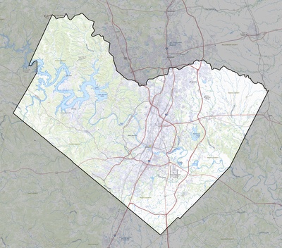 Travis County TX USGS topo map