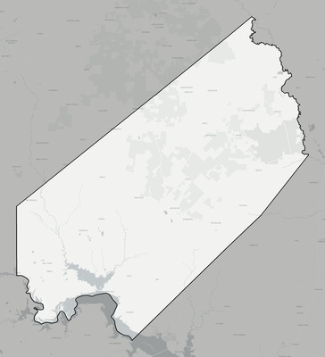 Trinity County TX county basemap context
