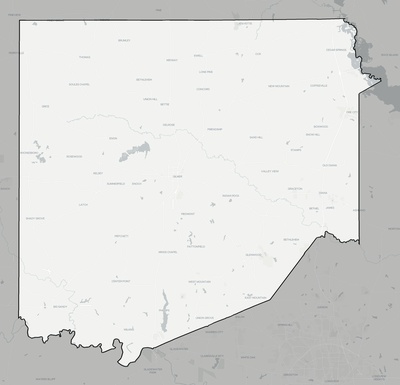 Upshur County TX county basemap context