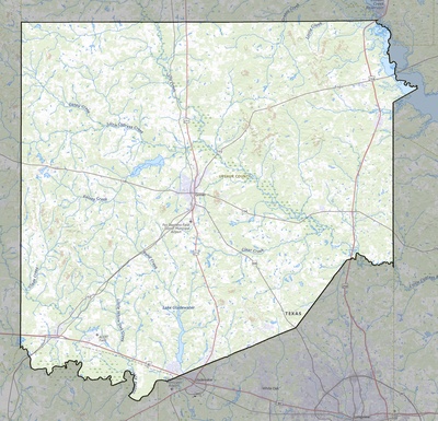 Upshur County TX USGS topo map