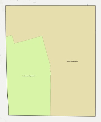 Upton County TX school district boundaries map