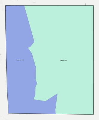 Upton County TX townships and subdivisions map