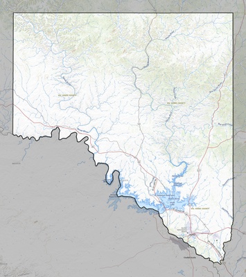 Val Verde County TX USGS topo map