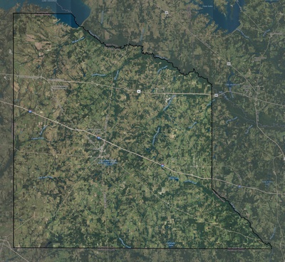 Van Zandt County TX USGS imagery and topo map