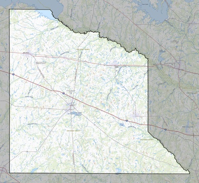Van Zandt County TX USGS topo map