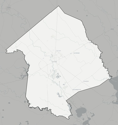 Victoria County TX county basemap context