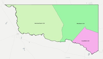 Ward County TX townships and subdivisions map