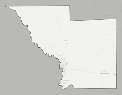 Webb County TX county basemap context