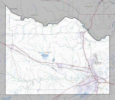 Wichita County TX USGS topo map