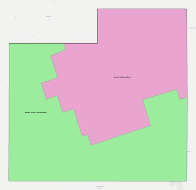 Winkler County TX school district boundaries map
