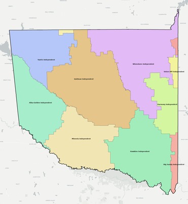 Wood County TX school district boundaries map