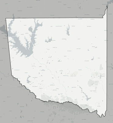 Wood County TX county basemap context