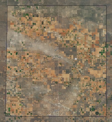 Yoakum County TX USGS imagery and topo map