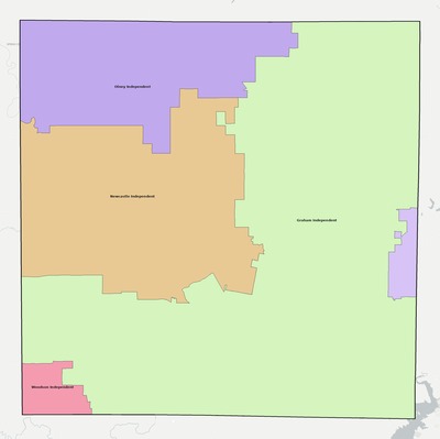 Young County TX school district boundaries map